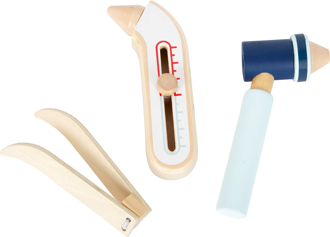 Notarztrucksack mit Hammer und Thermometer von Spielspecht